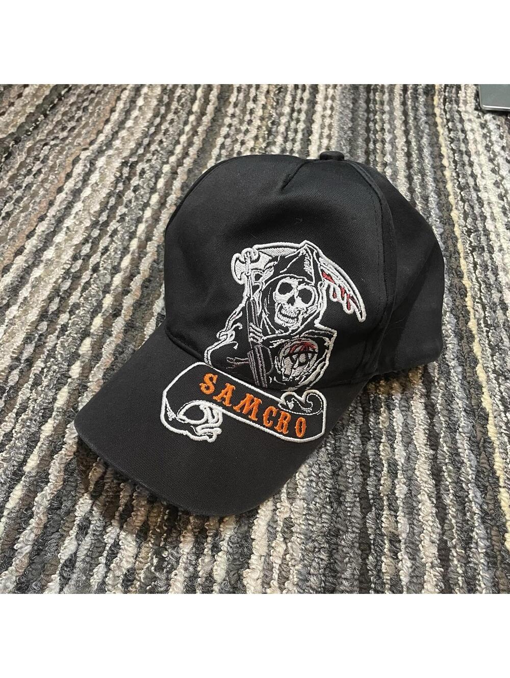 SAMCRO SONS OF ANARCHY EMBROIDERED BIKER ADJUSTABLE BASEBALL CAP HAT